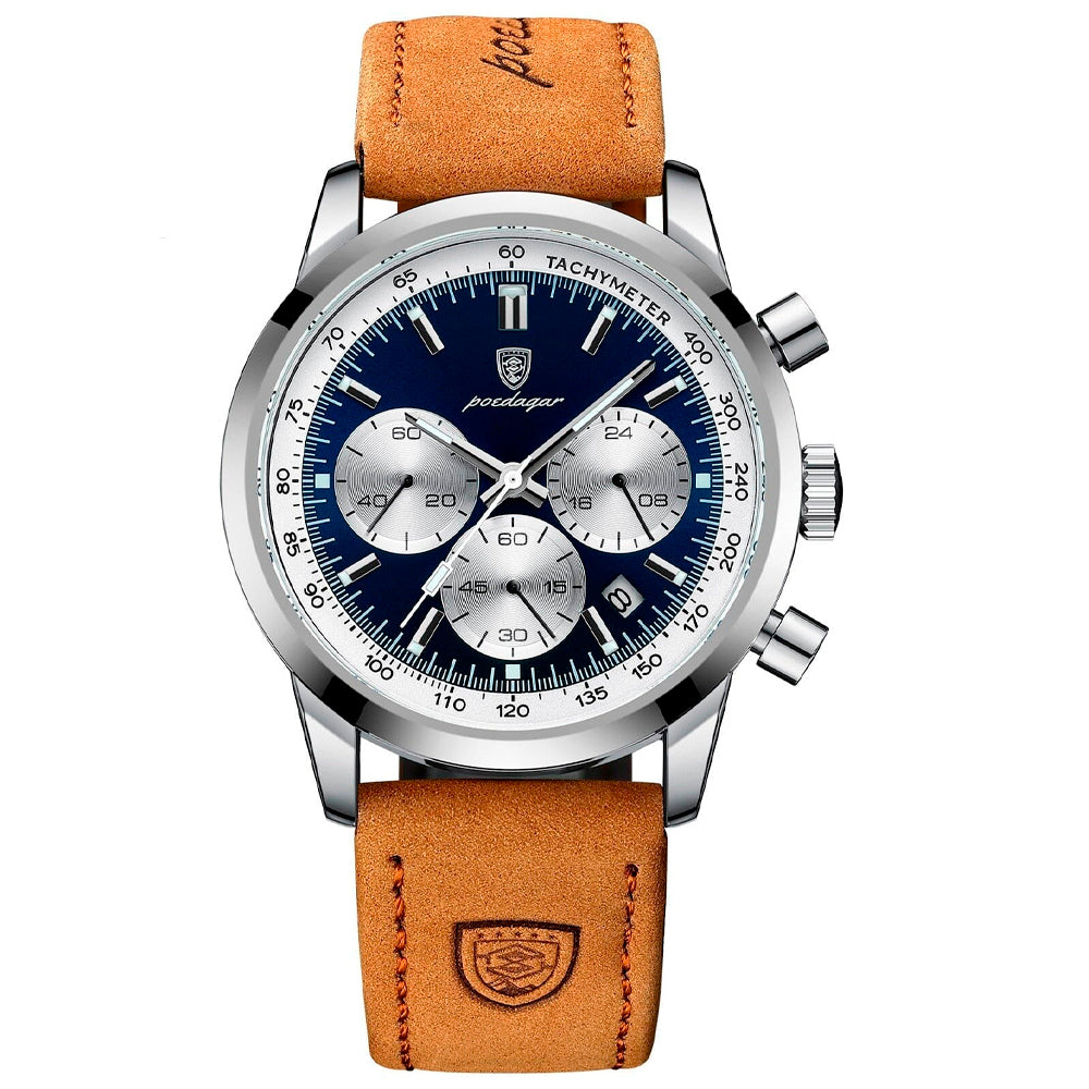 Men's Watch with Leather Strap Verno RLG03