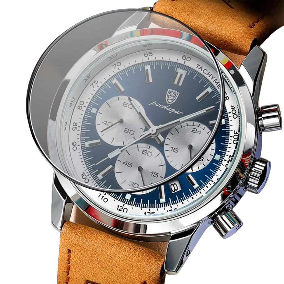 Men's Watch with Leather Strap Verno RLG03